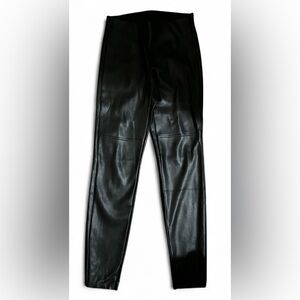 8 by Yoox Black Faux Leather High Waist Leggings Men’s Size M